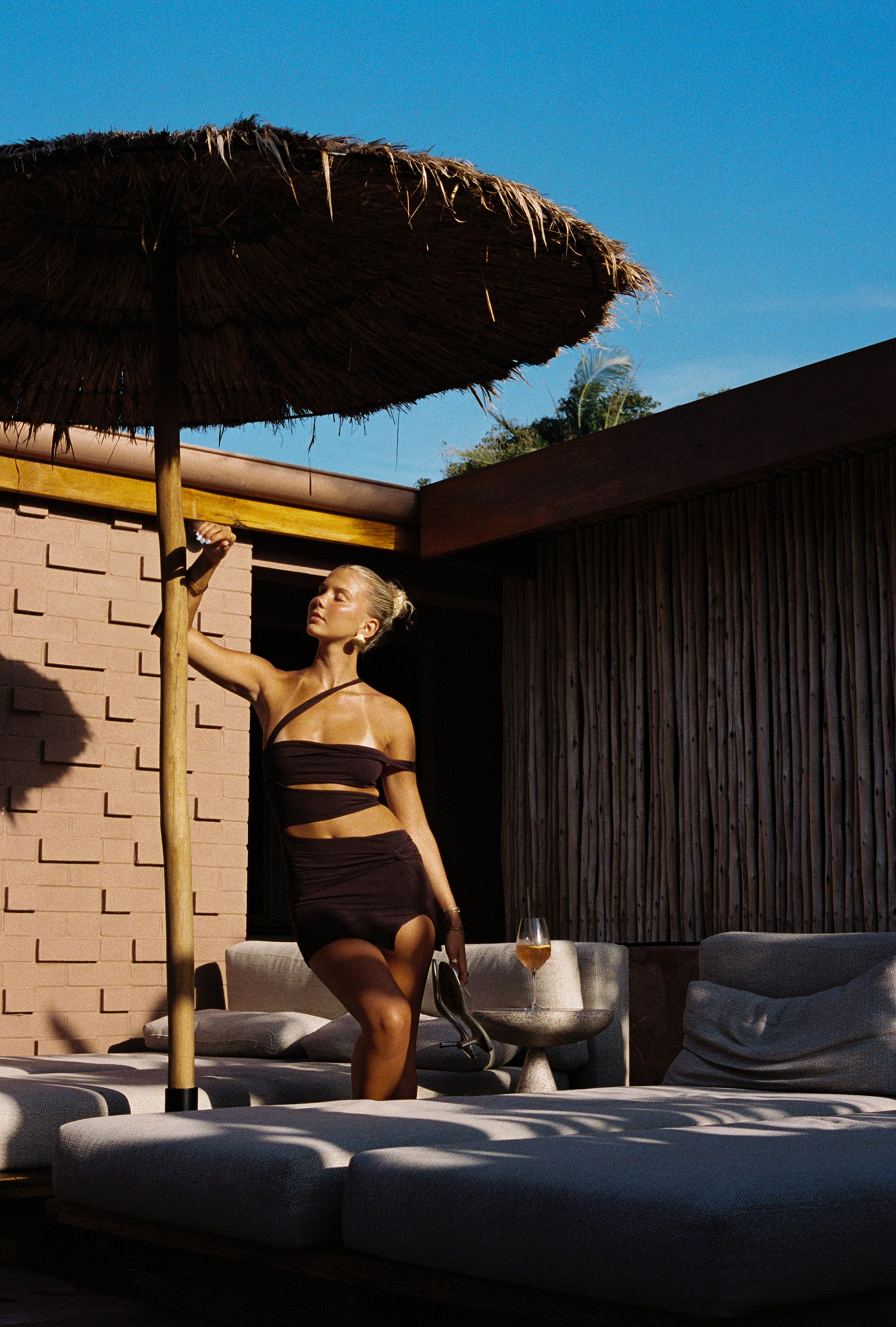 Ines Mini Dress - Espresso