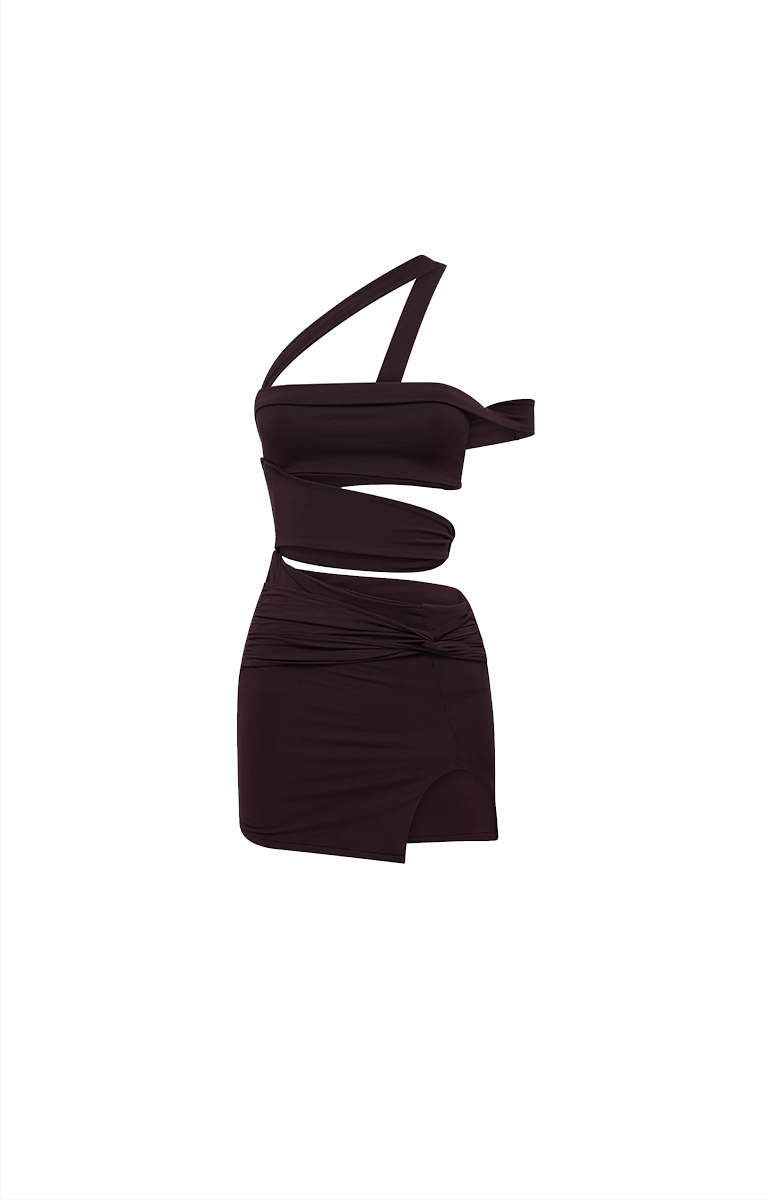 Ines Mini Dress - Espresso