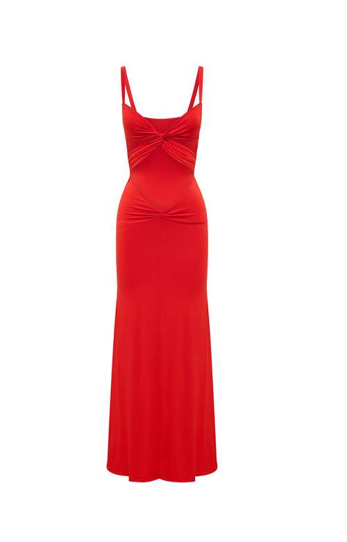 Aaliyah Twist Dress - Guava Spritz