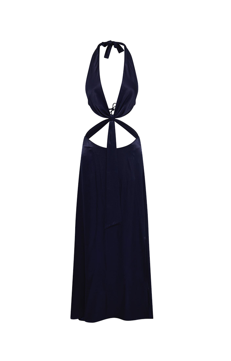 Gabriella Dress - Midnight Silk