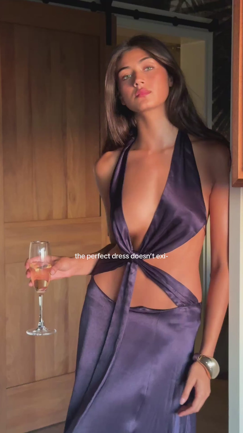 Gabriella Dress - Midnight Silk